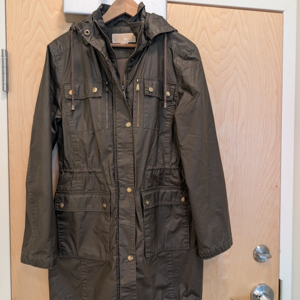 Michael Kors Dark Olive Utility Jacket